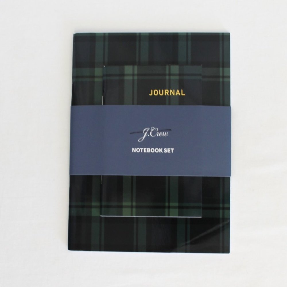 J Crew Notebook Set in Plaid BD833.